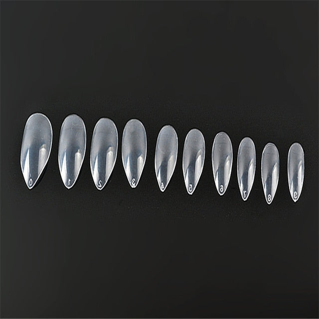 Color Card False Nail Tips Fan Transparent White Fake Nail Tips Manicure Nail Art Practice Display Design Tools - Nail Salon store