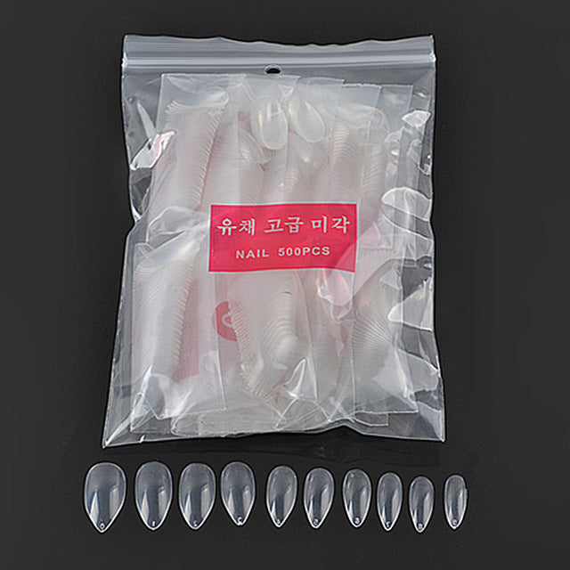 Color Card False Nail Tips Fan Transparent White Fake Nail Tips Manicure Nail Art Practice Display Design Tools - Nail Salon store