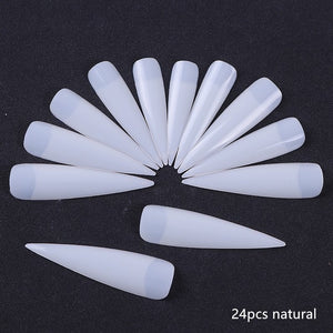 Color Card False Nail Tips Fan Transparent White Fake Nail Tips Manicure Nail Art Practice Display Design Tools - Nail Salon store