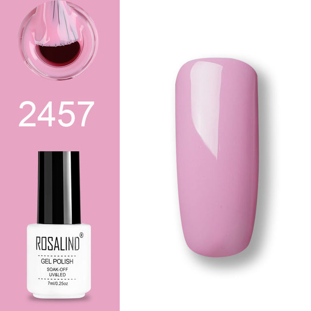 ROSALIND Gel Polish Set UV Vernis Semi Permanent Primer Top Coat 7ML Poly Gel Varnish Nail Art Manicure Gel Lak PolishesNails - Nail Salon store