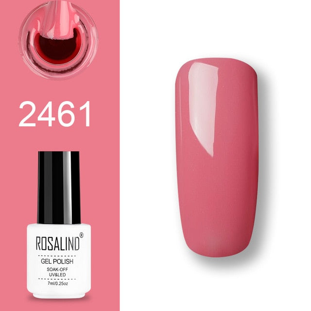 ROSALIND Gel Polish Set UV Vernis Semi Permanent Primer Top Coat 7ML Poly Gel Varnish Nail Art Manicure Gel Lak PolishesNails - Nail Salon store