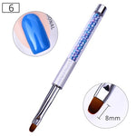 NICOLE DIARY UV Gel Brush Liner Painting Pen Acrylic Drawing Brush for Nails Gradient Rhinestone Handle Manicure Nail Art Tool - Nail Salon store