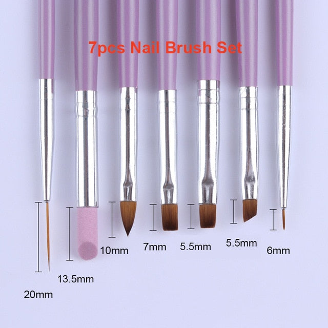 NICOLE DIARY UV Gel Brush Liner Painting Pen Acrylic Drawing Brush for Nails Gradient Rhinestone Handle Manicure Nail Art Tool - Nail Salon store