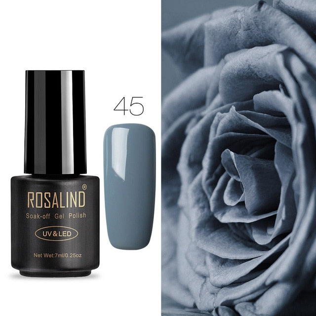 ROSALIND 7ML UV Gel Varnish Nail Polish Set For Manicure Gellak Semi Permanent Hybrid Nails Art Off Prime White gel nail polish - Nail Salon store