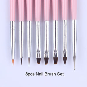 NICOLE DIARY UV Gel Brush Liner Painting Pen Acrylic Drawing Brush for Nails Gradient Rhinestone Handle Manicure Nail Art Tool - Nail Salon store