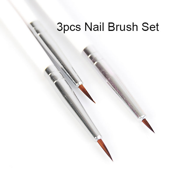 NICOLE DIARY UV Gel Brush Liner Painting Pen Acrylic Drawing Brush for Nails Gradient Rhinestone Handle Manicure Nail Art Tool - Nail Salon store