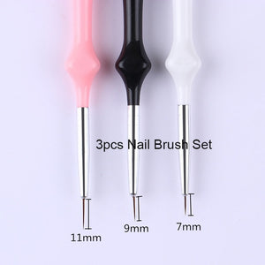 NICOLE DIARY UV Gel Brush Liner Painting Pen Acrylic Drawing Brush for Nails Gradient Rhinestone Handle Manicure Nail Art Tool - Nail Salon store