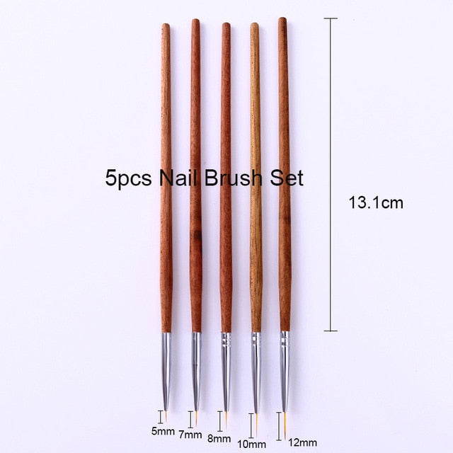 NICOLE DIARY UV Gel Brush Liner Painting Pen Acrylic Drawing Brush for Nails Gradient Rhinestone Handle Manicure Nail Art Tool - Nail Salon store