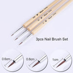 NICOLE DIARY UV Gel Brush Liner Painting Pen Acrylic Drawing Brush for Nails Gradient Rhinestone Handle Manicure Nail Art Tool - Nail Salon store