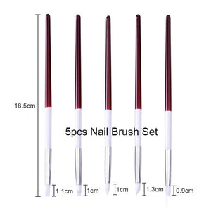 NICOLE DIARY UV Gel Brush Liner Painting Pen Acrylic Drawing Brush for Nails Gradient Rhinestone Handle Manicure Nail Art Tool - Nail Salon store