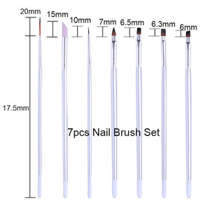 NICOLE DIARY UV Gel Brush Liner Painting Pen Acrylic Drawing Brush for Nails Gradient Rhinestone Handle Manicure Nail Art Tool - Nail Salon store