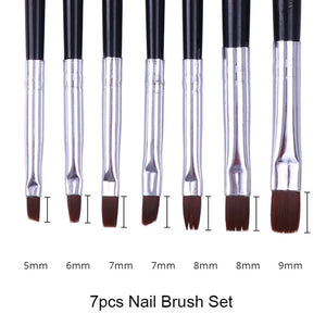 NICOLE DIARY UV Gel Brush Liner Painting Pen Acrylic Drawing Brush for Nails Gradient Rhinestone Handle Manicure Nail Art Tool - Nail Salon store