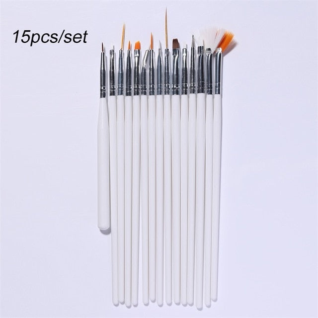 NICOLE DIARY UV Gel Brush Liner Painting Pen Acrylic Drawing Brush for Nails Gradient Rhinestone Handle Manicure Nail Art Tool - Nail Salon store